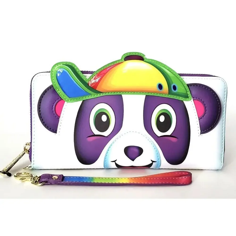 Loungefly Lisa Frank Panda Painter Zip Around Wallet Wristlet Cosplay NWT